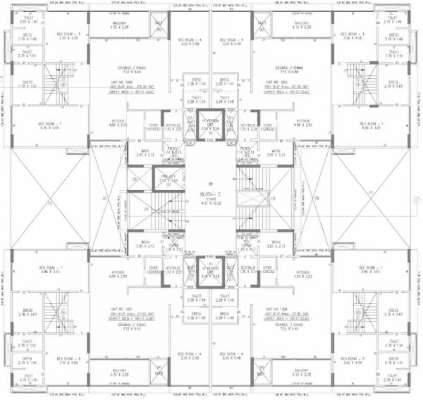  elegance Block B And C Cluster Plan For 12th Floor