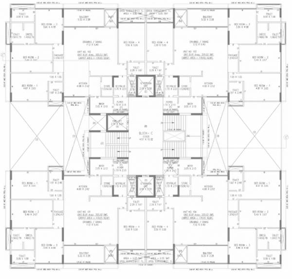  elegance Block B And C Cluster Plan For 1st Floor