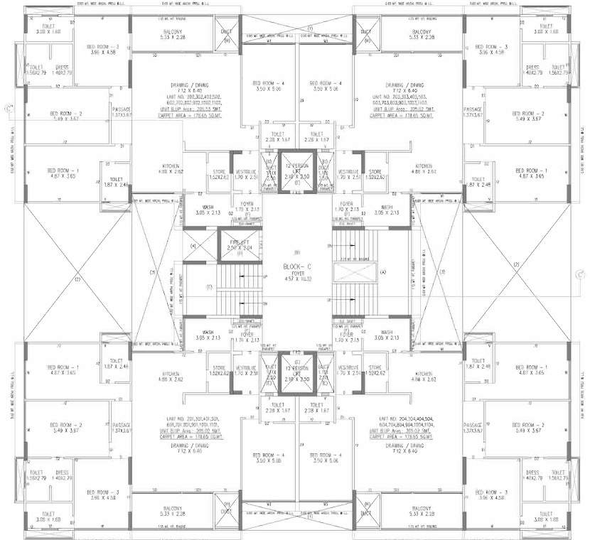  elegance Block B And C Cluster Plan From 2nd To 11th Floor