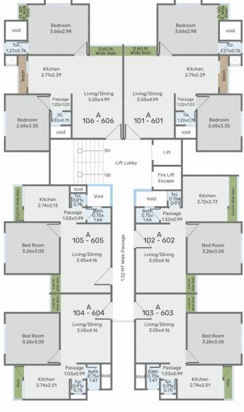  varniraj-palk Block A Cluster Plan From 1st To 6th Floor