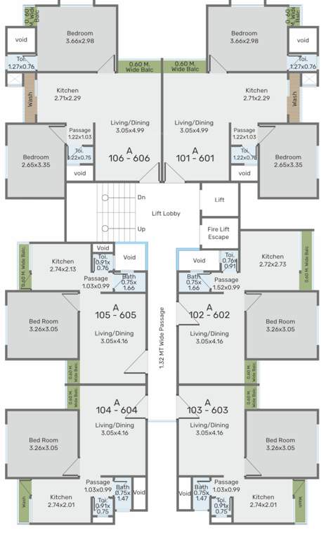  varniraj palk Block A Cluster Plan From 1st To 6th Floor