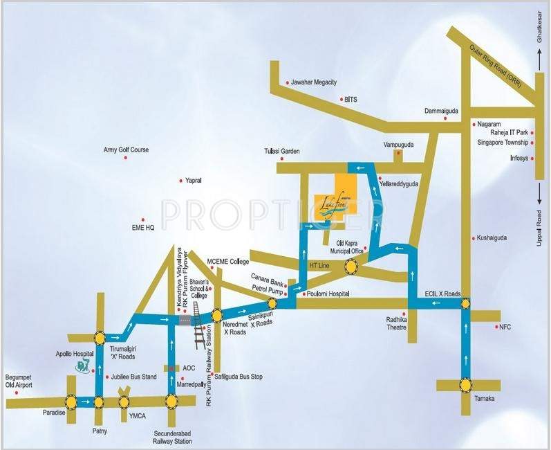 lake front Images for Location Plan of Janapriya Lake Front