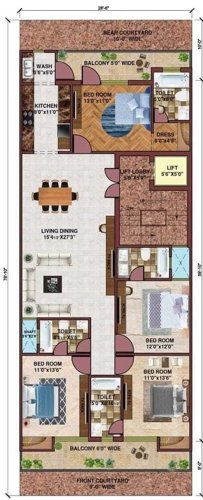  high-end-250-sq-yd High End 250 Sq Yd Cluster Plan