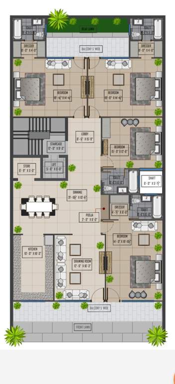  high end 350 sq yd High End 350 Sq Yd Cluster Plan