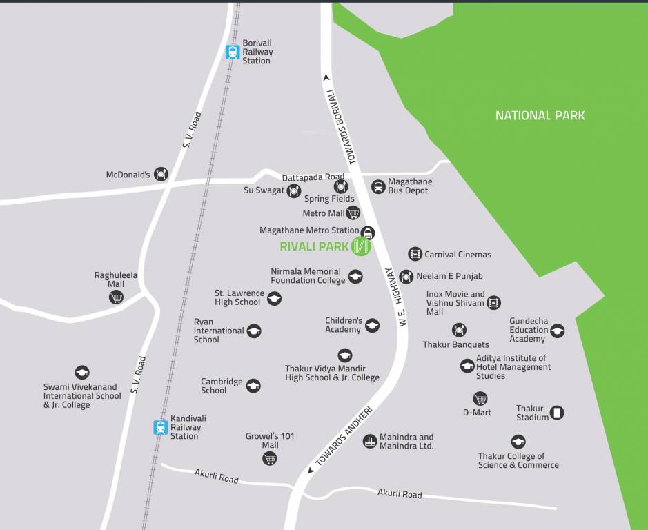 rivali park sunburst Location Plan