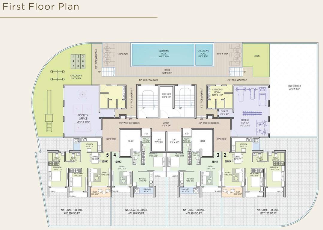  nisarg aura Nisarg Aura Cluster Plan For 1st Floor