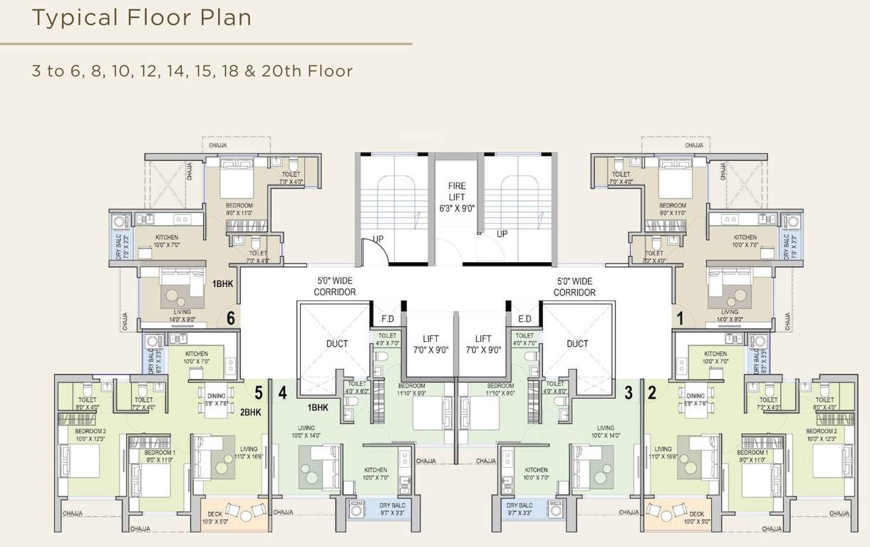  nisarg aura Nisarg Aura Cluster Plan From 3rd To 6th, 8th, 10th, 12th, 14rg, 15th, 18th, 20th Floor