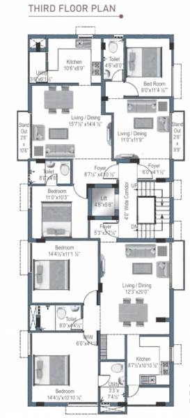  sree-nivasam Sree Nivasam Cluster Plan for 3rd Floor