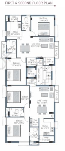  sree-nivasam Sree Nivasam Cluster Plan from 1st to 2nd Floor