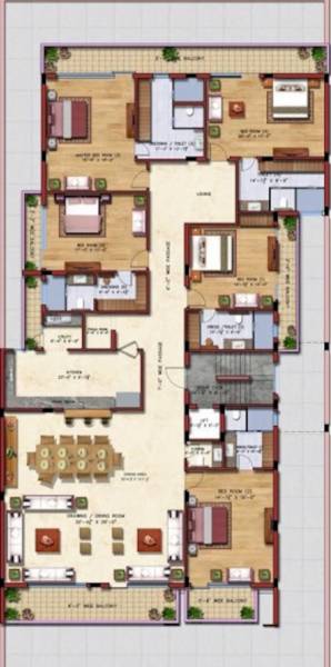  construction-5000-sq-ft Construction 5000 sq ft Cluster Plan from 1st to 4th Floor