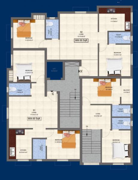  sri-balaji Sri Balaji Cluster Plan for 2nd Floor