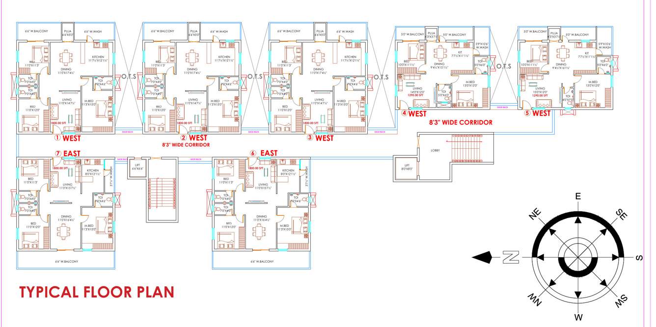  arcade Block A Cluster Plan For Typical Floor