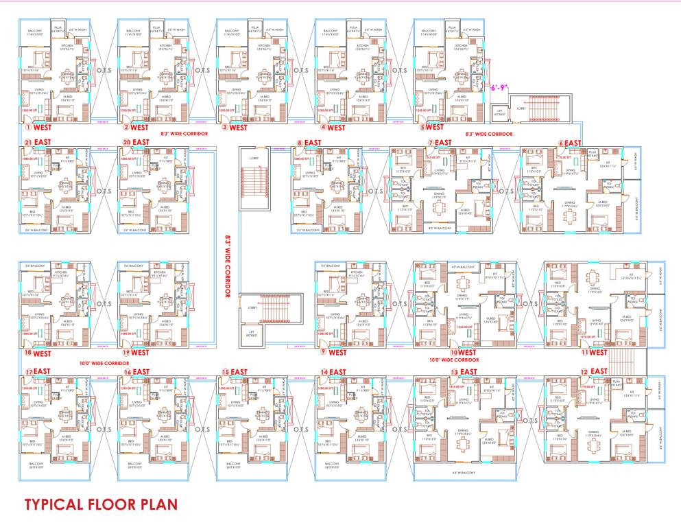  arcade Block B Cluster Plan For Typical Floor