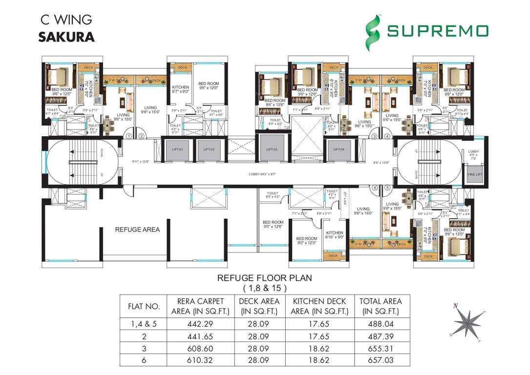  supremo phase i salvia d wing Phase I Salvia D Wing Cluster Plan from 1st to 15th Floor