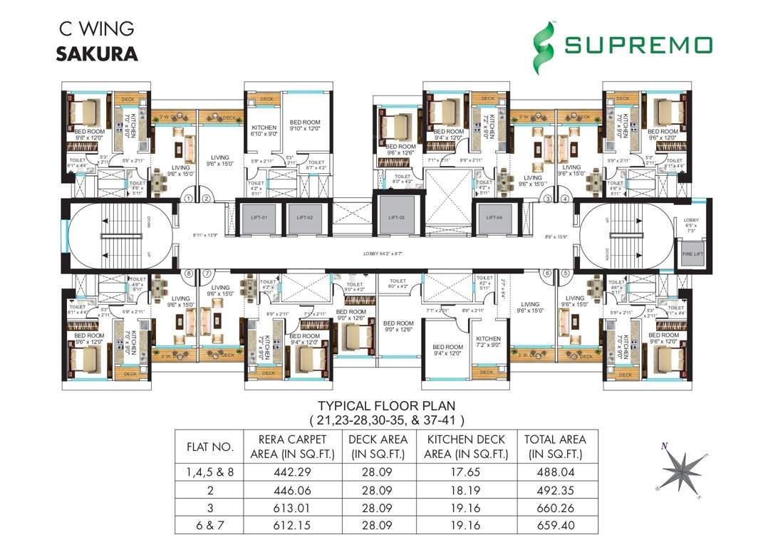  supremo phase i salvia d wing Phase I Salvia D Wing Cluster Plan from 21th to 41th Floor