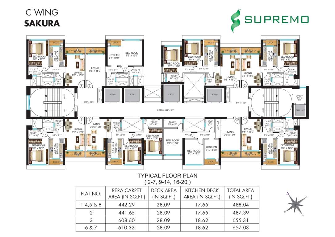  supremo phase i salvia d wing Phase I Salvia D Wing Cluster Plan from 2nd to 20th Floor