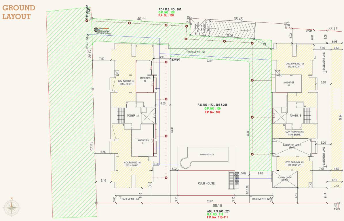 keystone skyvillas xl Tower A, B Ground Cluster Plan