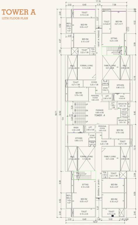 keystone skyvillas xl Tower A Cluster Plan For 12th Floor