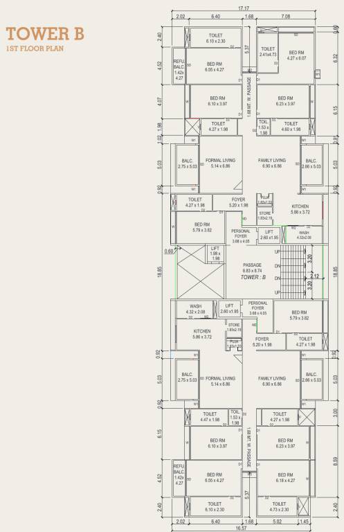 keystone skyvillas xl Tower B Cluster Plan For First Floor