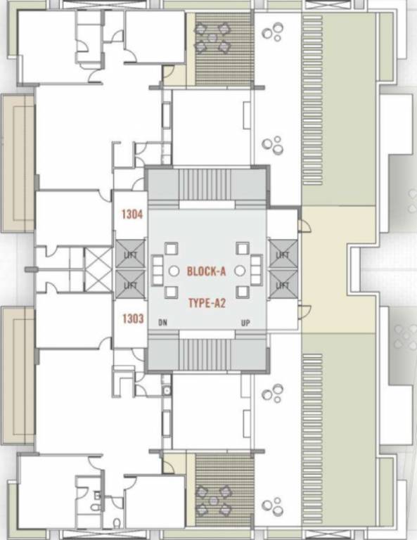 sky view Block A Cluster Plan For 13th Floor