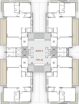 sky-view Block A Cluster Plan From 3rd, 6th To 9th Floor
