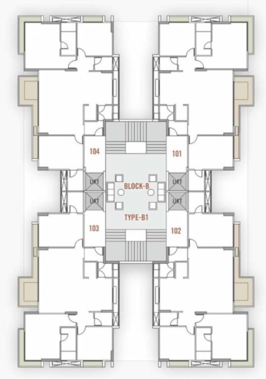 sky view Block B Cluster Plan For 1st Floor