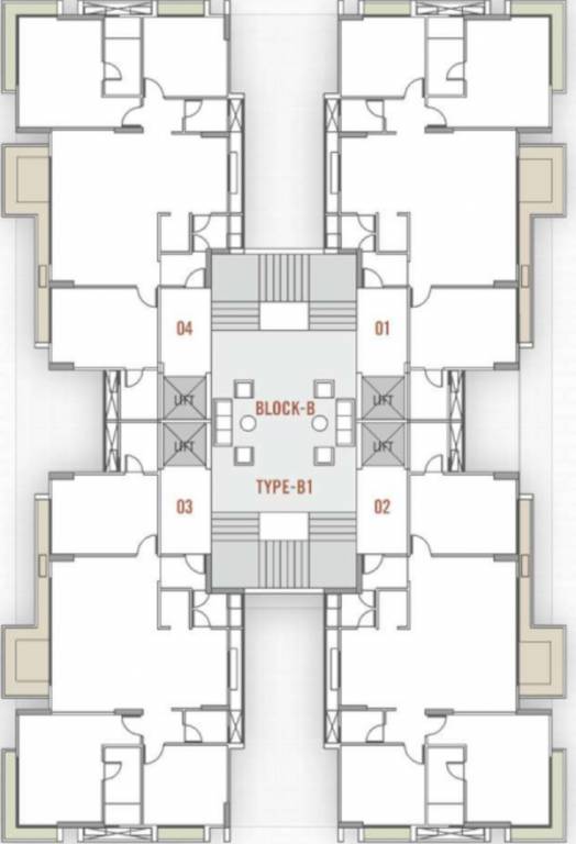  sky view Block B Cluster Plan From 2nd, 5th,7th, 8th, 10th And 11th Floor