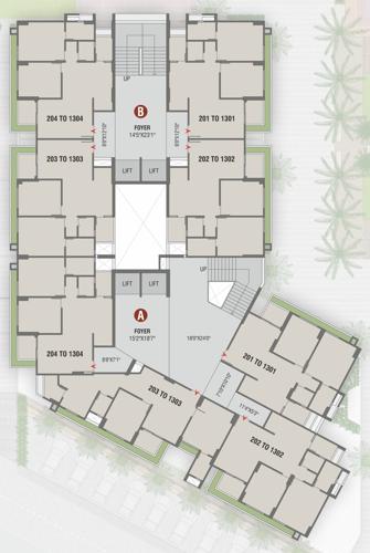  rivanta-vibgyor Block A Cluster Plan from 2nd to 13th Floor