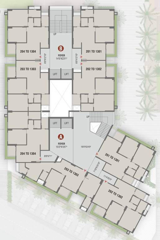  rivanta vibgyor Block A Cluster Plan from 2nd to 13th Floor