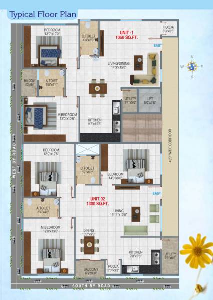  sapthagiri-nilaya Sapthagiri Nilaya Cluster Plan from 1st to 4th Floor