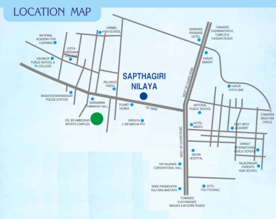  sapthagiri nilaya Location Plan
