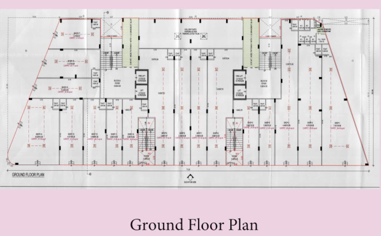  shree vishnudhara aashiyana Block A & B Ground Floor Cluster Plan