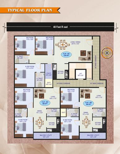 sunshine-residency Sunshine Residency Cluster Plan from 1st to 5th Floor