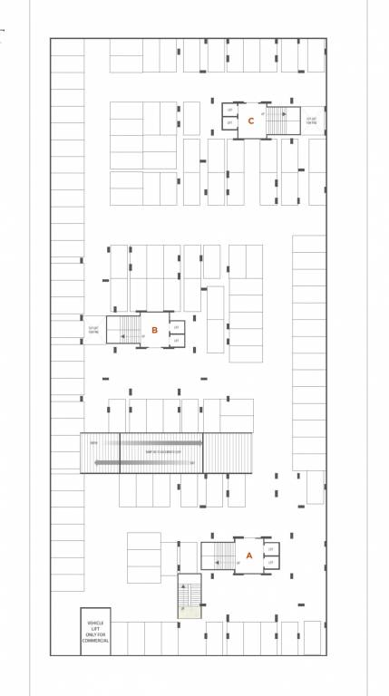 anjani elegance Block A & B & B Basement Floor Cluster Plan