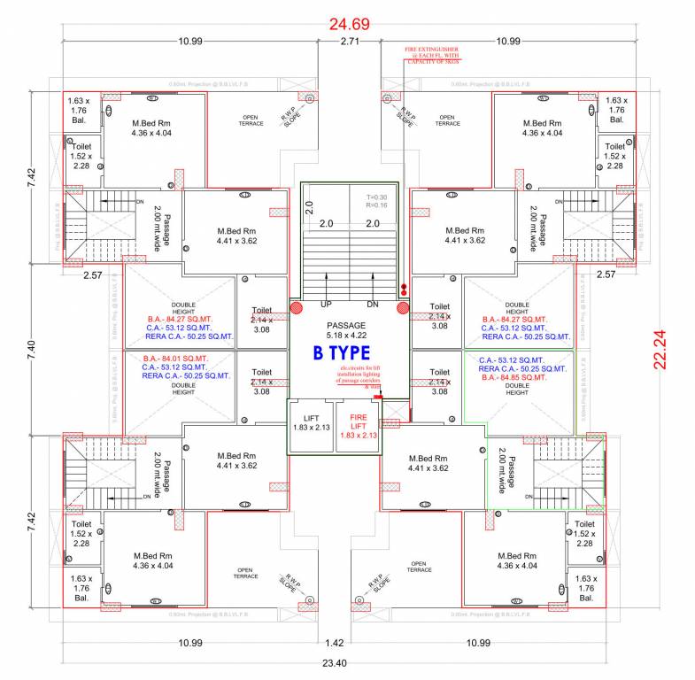 anjani elegance Block B Cluster Plan for 11th Floor