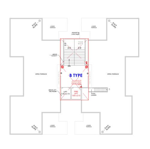 Block B Terrace Foor Cluster Plan anjani-elegance Block B Terrace Foor Cluster Plan