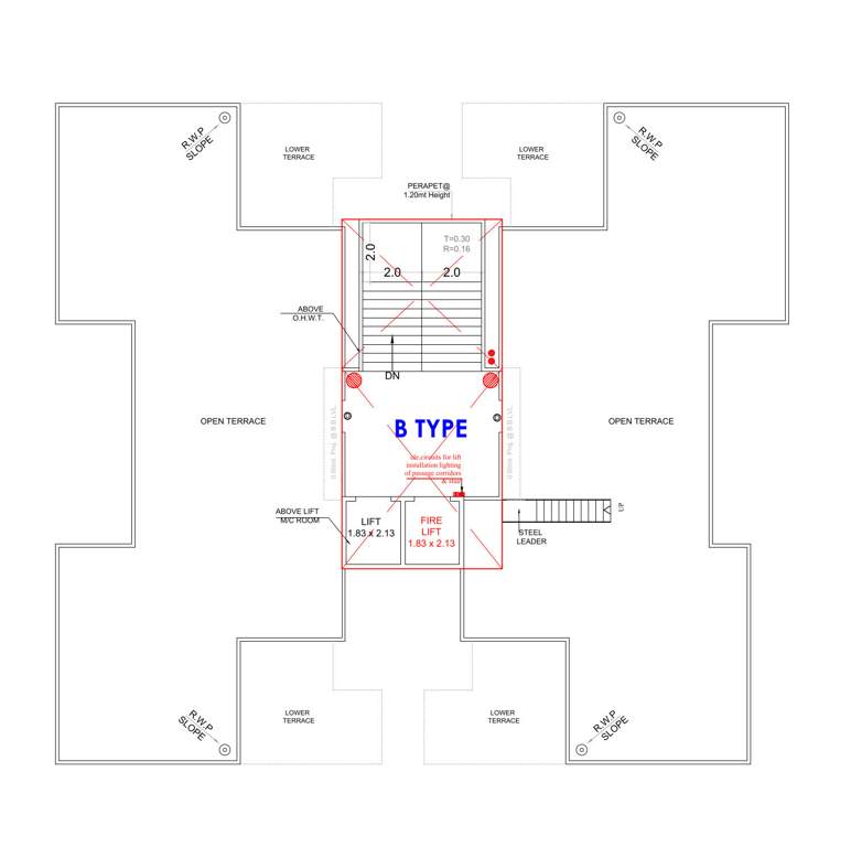 anjani elegance Block B Terrace Foor Cluster Plan