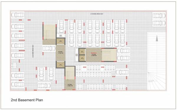  orane A, B Second Basement Cluster Plan