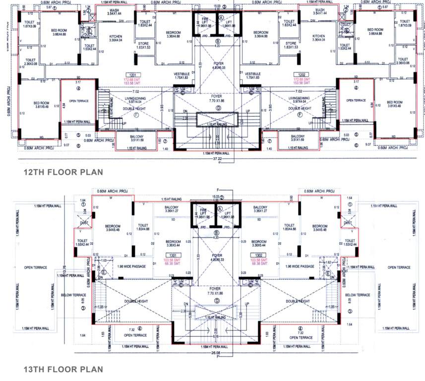  vivanta living block f Vivanta Living Block F Cluster Plan for 13th Floor
