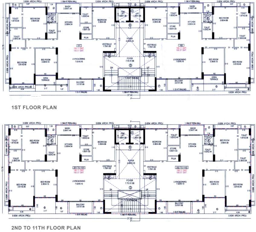  vivanta living block f Vivanta Living Block F Cluster Plan from 2nd to 11th Floor