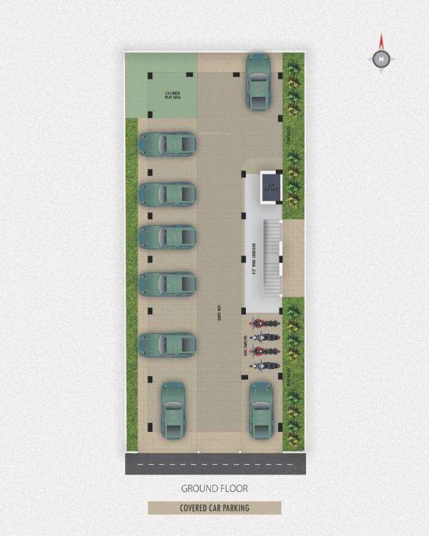  chitra flats Chitra Flats Cluster Plan for ground Floor