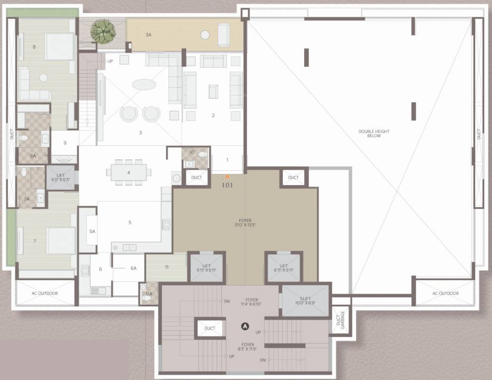 the gold sky villa Block A Cluster Plan for 1st Floor