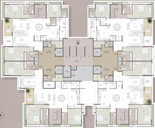  the-gold-sky-villa Block B  And Block C Cluster Plan for 12th Floor