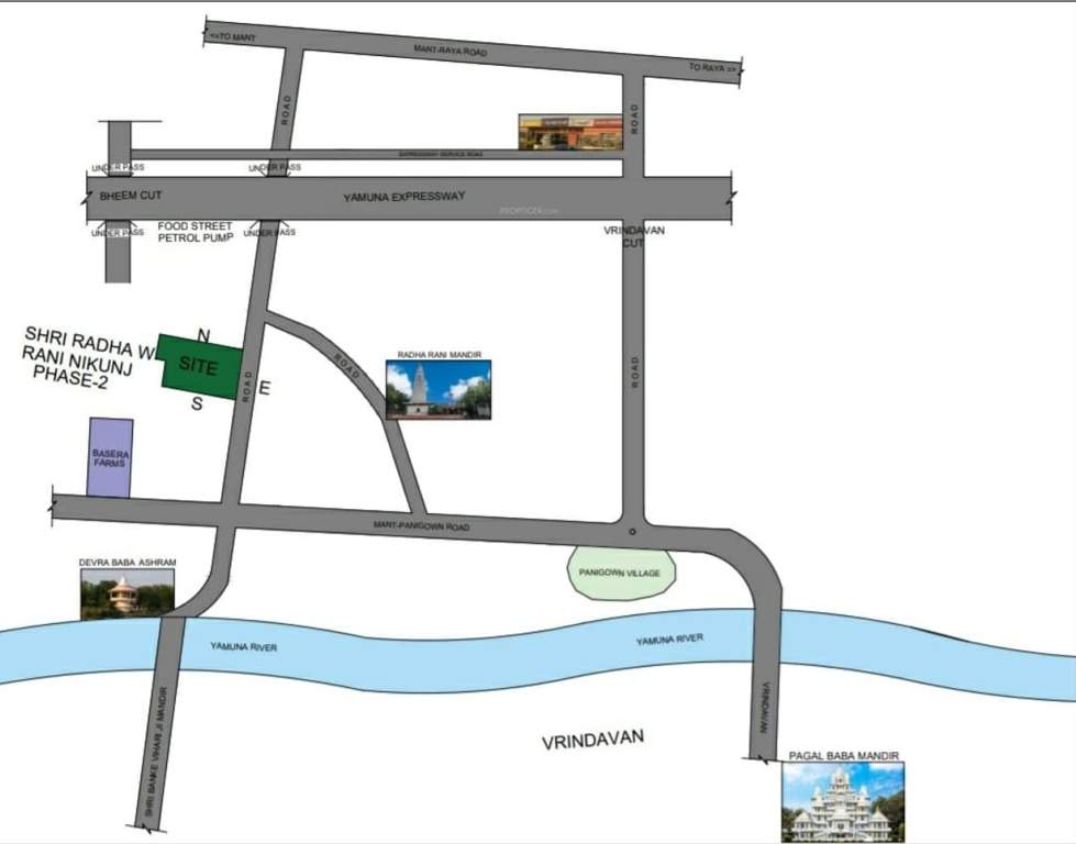  shri radha rani farms Location Plan