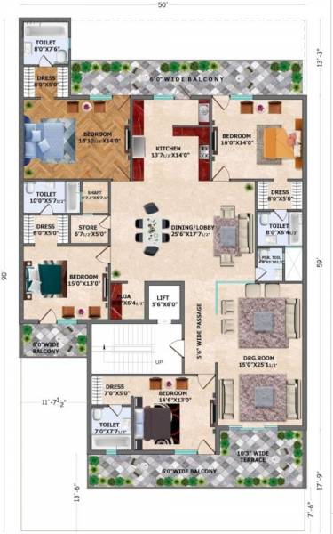 RR Constructions 4500Sq ft Typical Cluster Plan constructions-4500sq-ft RR Constructions 4500Sq ft Typical Cluster Plan