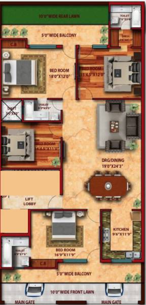 RR Construction 2500 Sqft Cluster Plan from 1st to 4th Floor construction-2500-sqft RR Construction 2500 Sqft Cluster Plan from 1st to 4th Floor