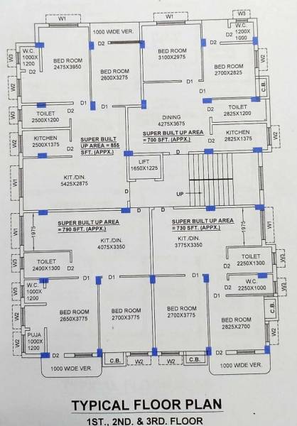  enterprise-2 Enterprise 2) Cluster Plan from 1st to 3rd Floor