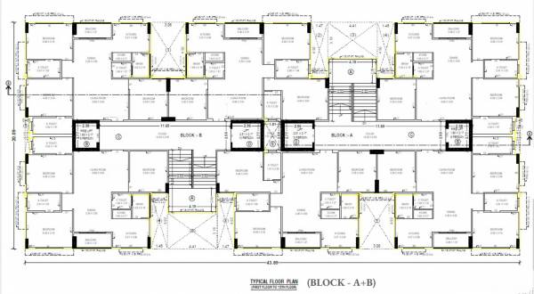  kalpavriksh A, B Cluster Plan From 1st To 13th Floor