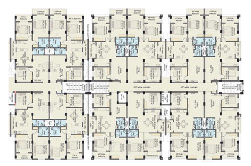 Royal Homes Cluster Plan For Typical Floor royal-homes Royal Homes Cluster Plan For Typical Floor