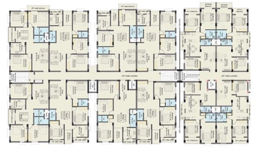 Royal Homes Cluster Plan For Typical Floor royal-homes Royal Homes Cluster Plan For Typical Floor